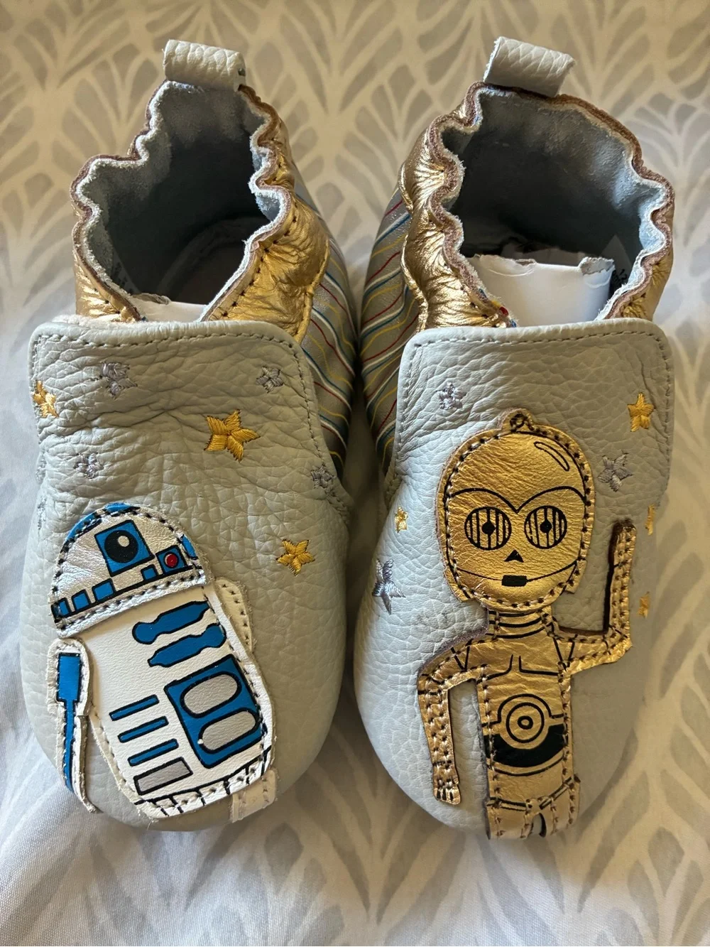 Robeez Star Wars Grey and Gold R2-D2 & C-3PO Baby Shoes